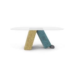 Objects of Nature Heel Stone Round Dining Table by Ptang Studio