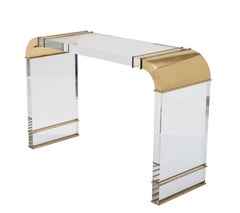 Heffner Console in Acrylic and Brass