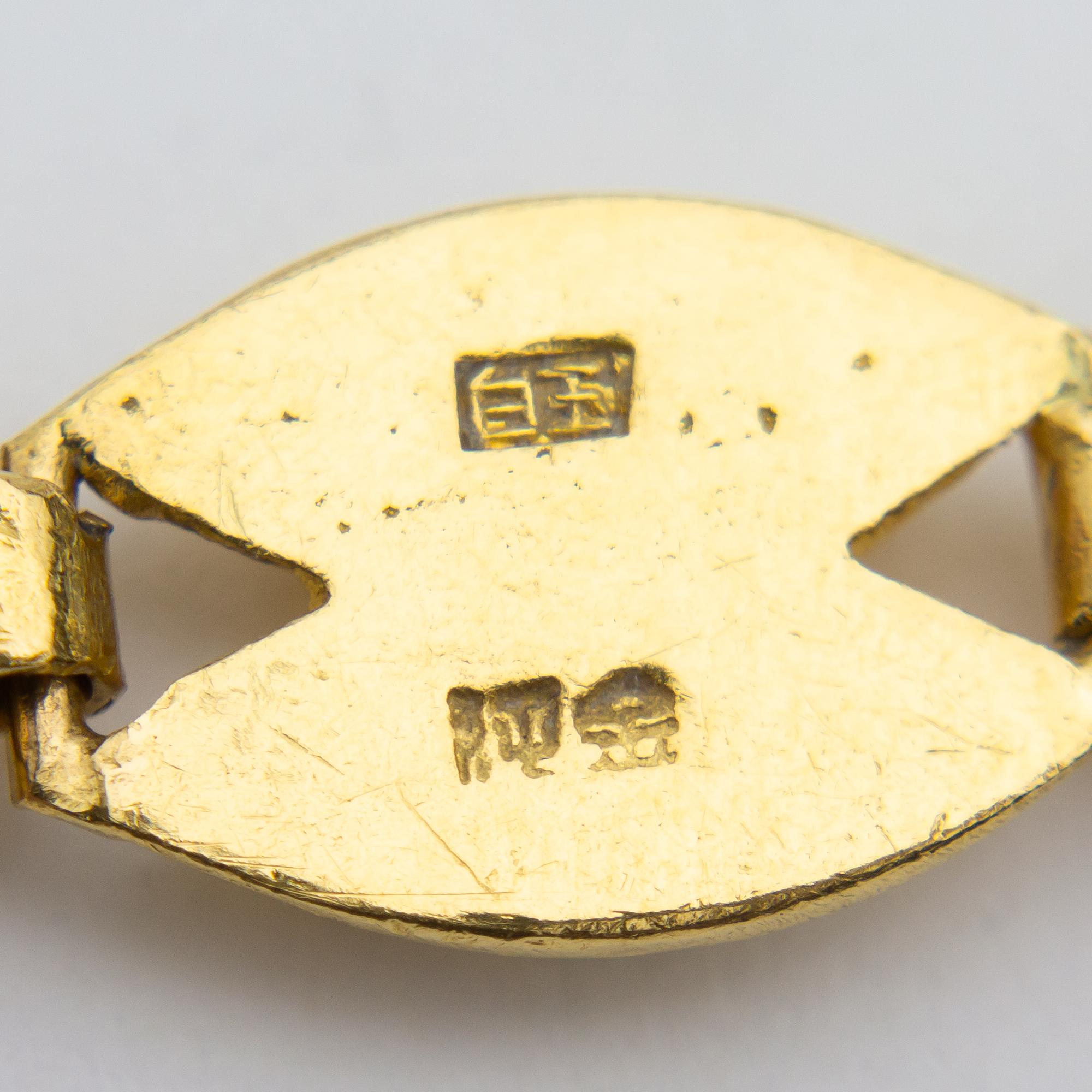 Modern Hefty 22 Karat Yellow Gold 'Fancy Link' Bracelet