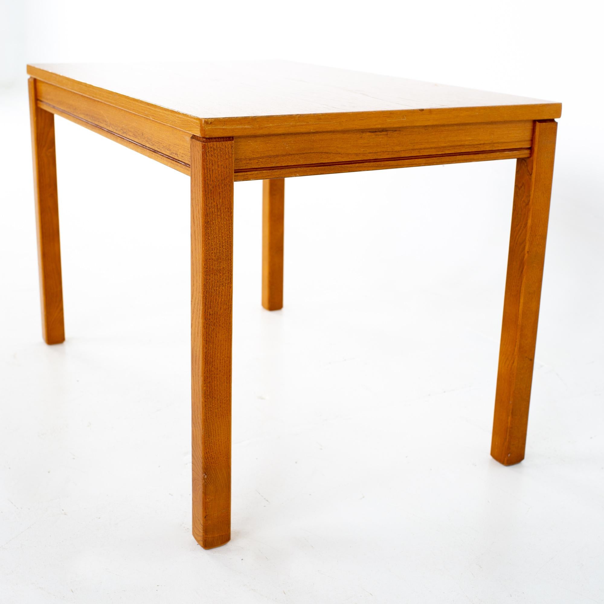 Heggen Mid Century Teak Side End Table For Sale 1