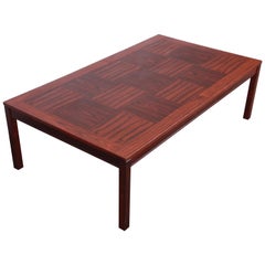 Heggen Scandinavian Modern Patchwork Rosewood Coffee Table