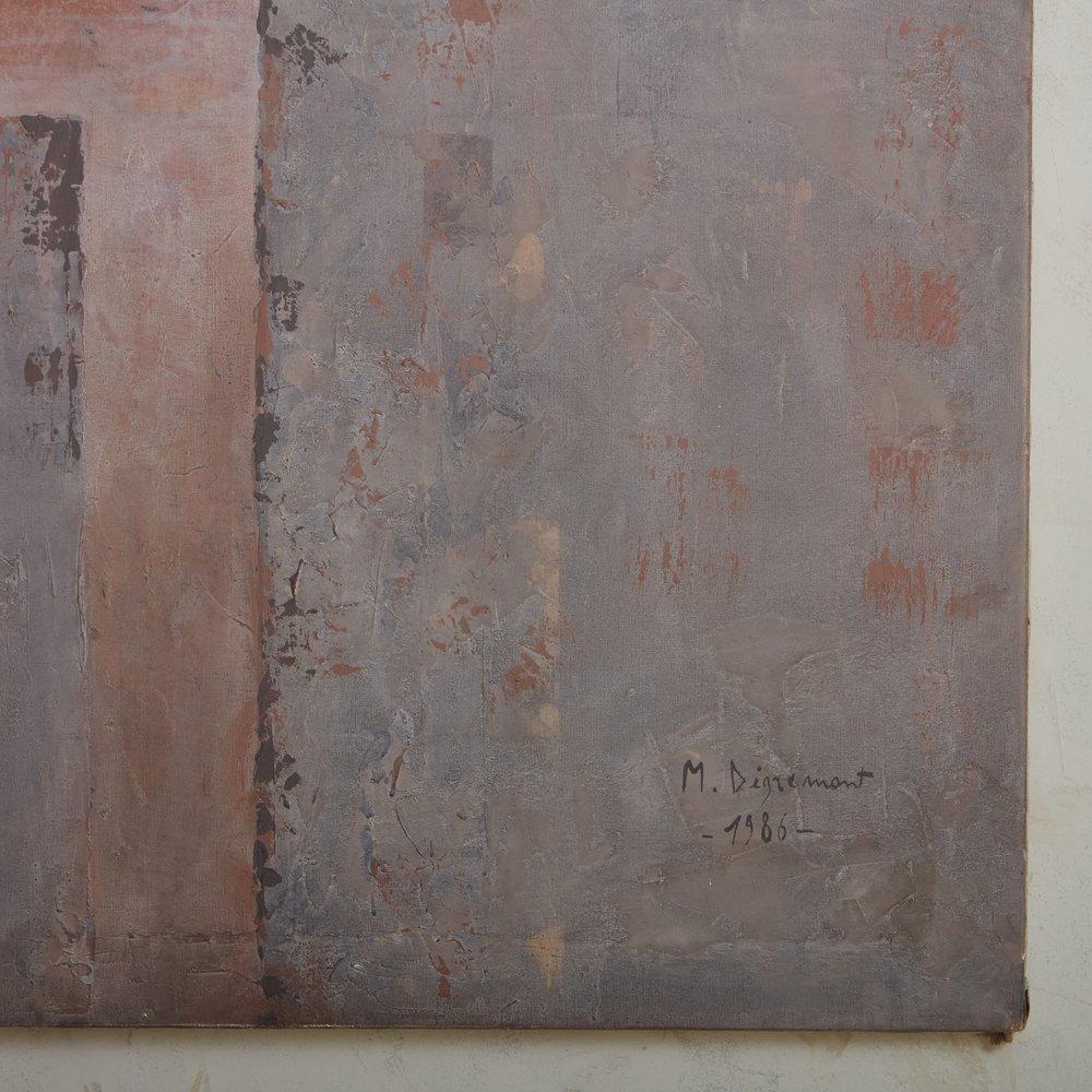 ‘Hégire Viii’ Monumental Abstract Painting by Marjolaine Degremont, 1986 For Sale 3