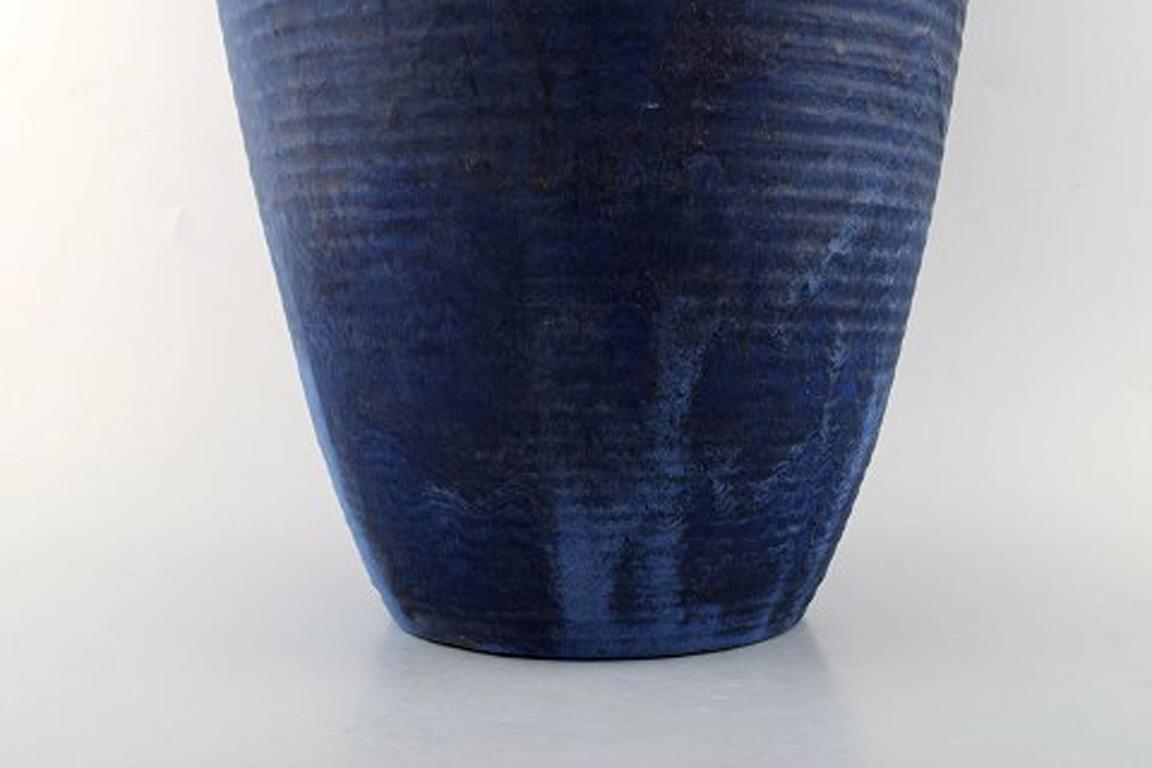 Danish Hegnetslund Lervarefabrik, Denmark, Large Floor Vase in Glazed Ceramics