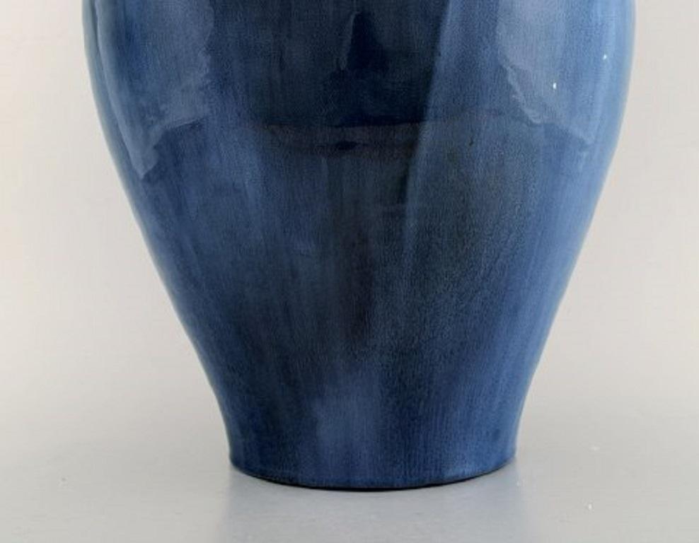 Mid-20th Century Hegnetslund Lervarefabrik, Denmark, Large Hanging Vase in Glazed Ceramics