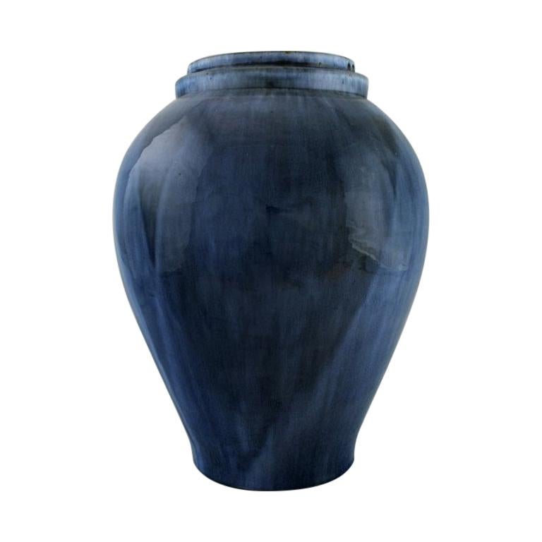 Hegnetslund Lervarefabrik, Denmark, Large Hanging Vase in Glazed Ceramics