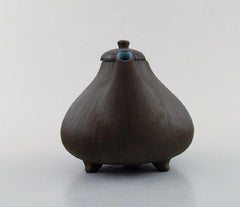 Hegnetslund Lervarefabrik, Denmark, Rare Teapot in Stoneware, 1960s