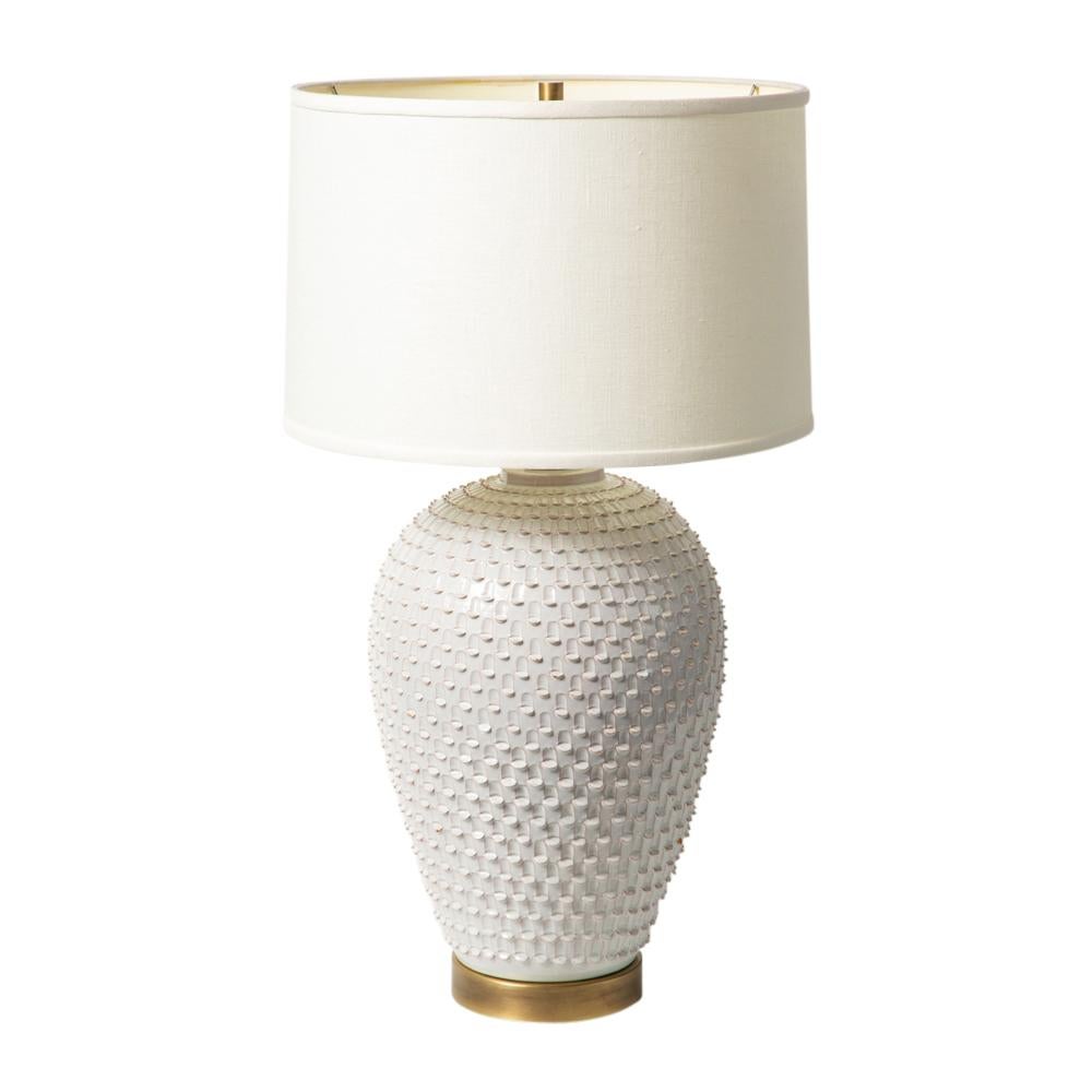 white textured lamp
