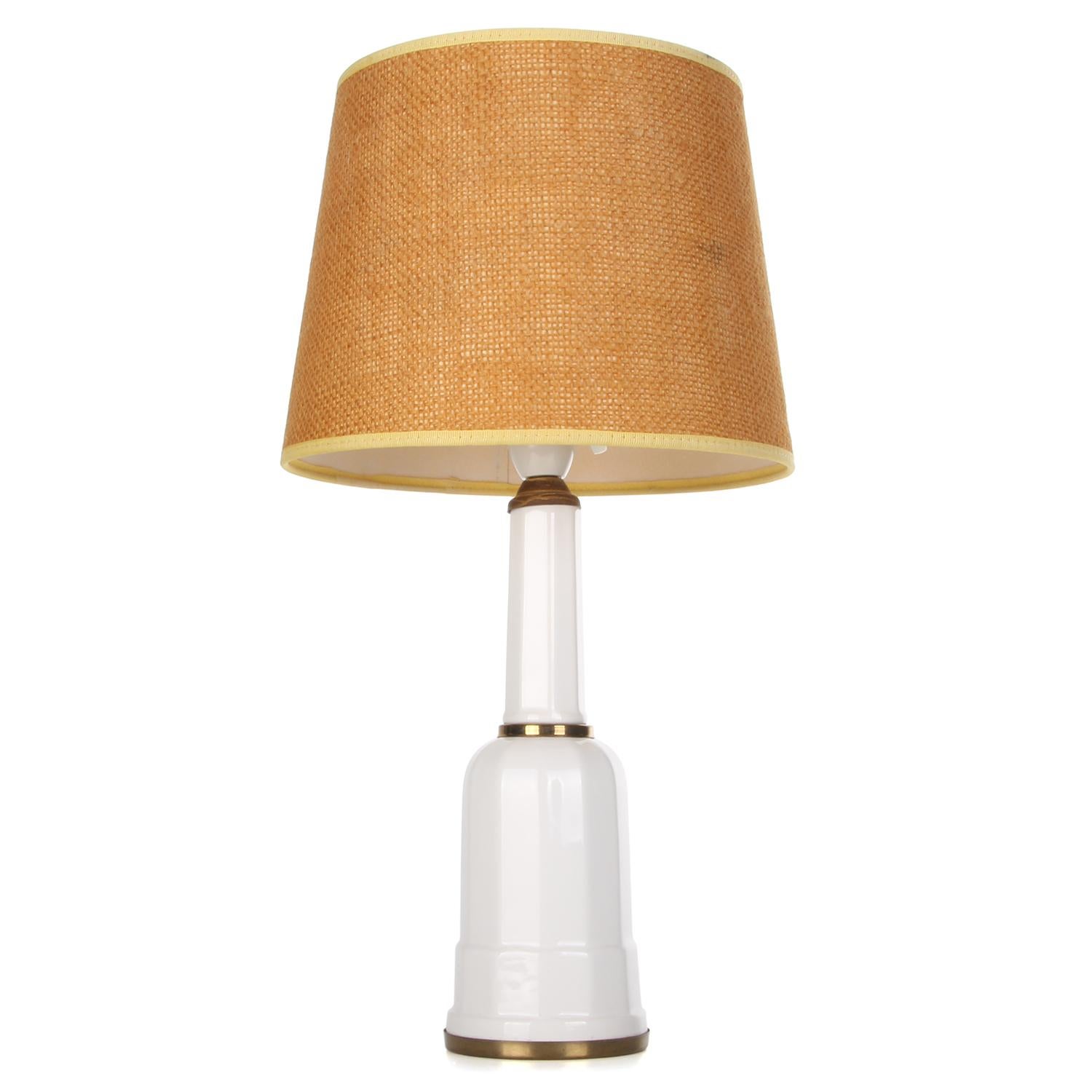 Mid-Century Modern HEIBERG TABLE LIGHT by Soholm in the 1960s - with vintage hessian shade included
