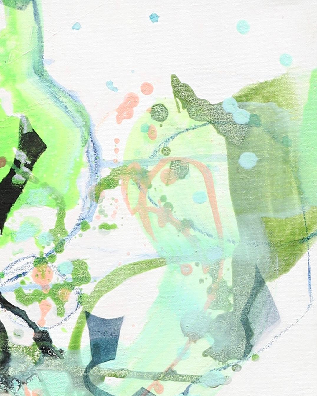 Protist - Gray Abstract Painting by Heide Follin