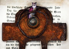 Assemblage in century old excavated book: 'Ciircumstances'