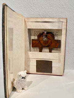 Assemblage in century old excavated book: 'Ciircumstances'