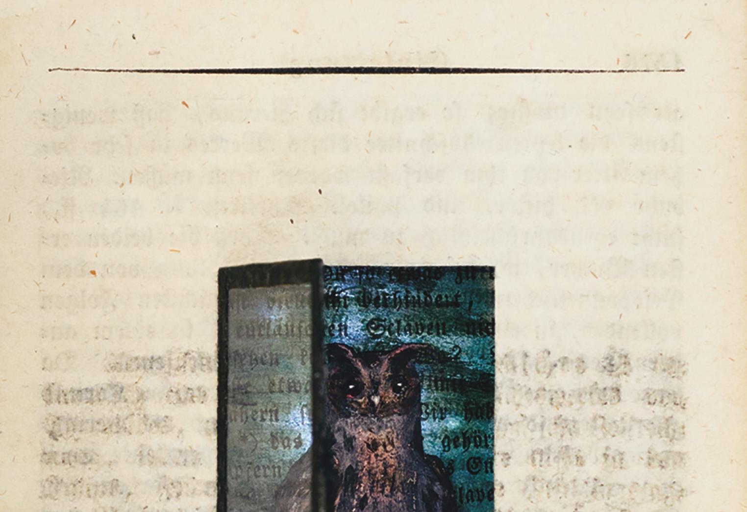 Assemblage in century old excavated book: 'One of a Kind' For Sale 1
