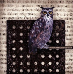 Assemblage in century old excavated book: 'Ooooooo'