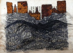 Assemblage in century old excavated book: 'Schatten des Todes''