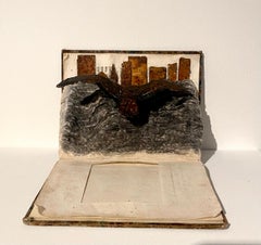Assemblage in century old excavated book: 'Schatten des Todes''