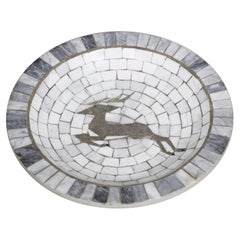 Heide Mosaic Vide Poche Dish, Marble, Mid-Century Modern, 1940s