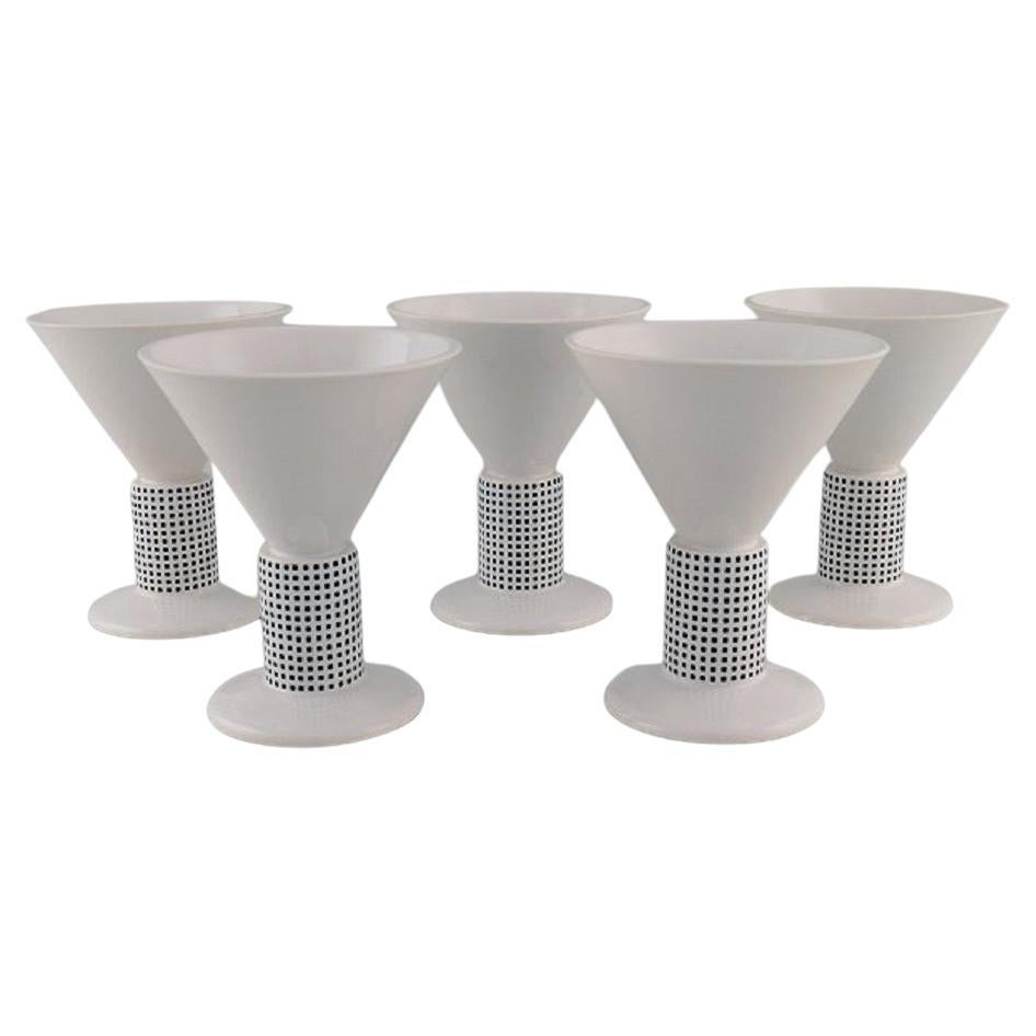 Heide Warlamis for Vienna Collection, Five Glasses / Bowls in Porcelain