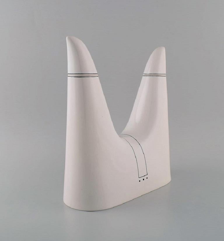 Heide Warlamis para la Colección Viena, Tetera de porcelana Funkis, Austria, años 80 Austríaco en venta