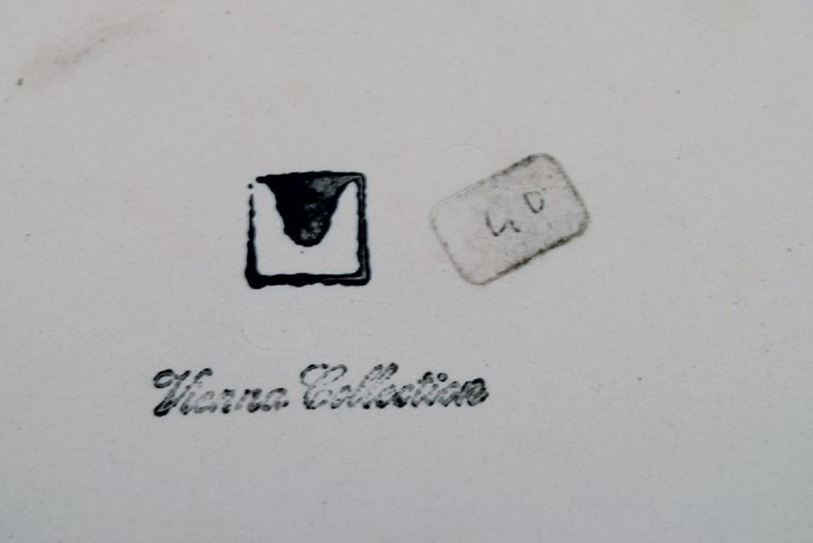 Heide Warlamis für Wiener Kollektion, Porzellan-Deckelglas, Österreich, 1980er Jahre (Österreichisch) im Angebot