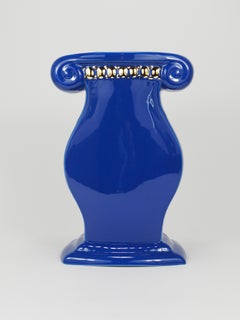 Heide Warlamis Postmodern Memphis Design Large Vase, Vienna Collection, 1980s