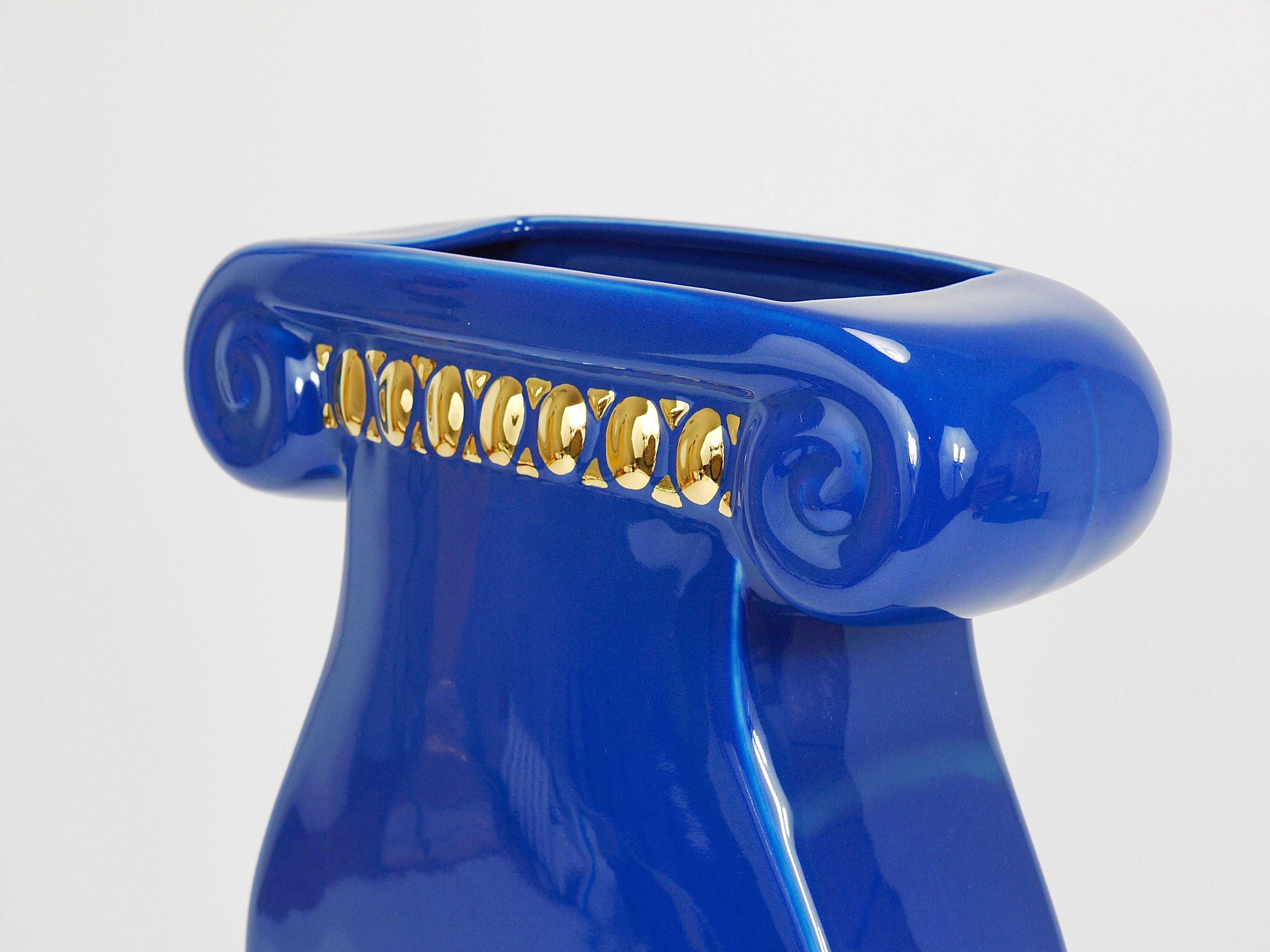 Fin du 20e siècle Grand vase postmoderne Memphis Design Heide Warlamis, collection Vienne, années 1980 en vente