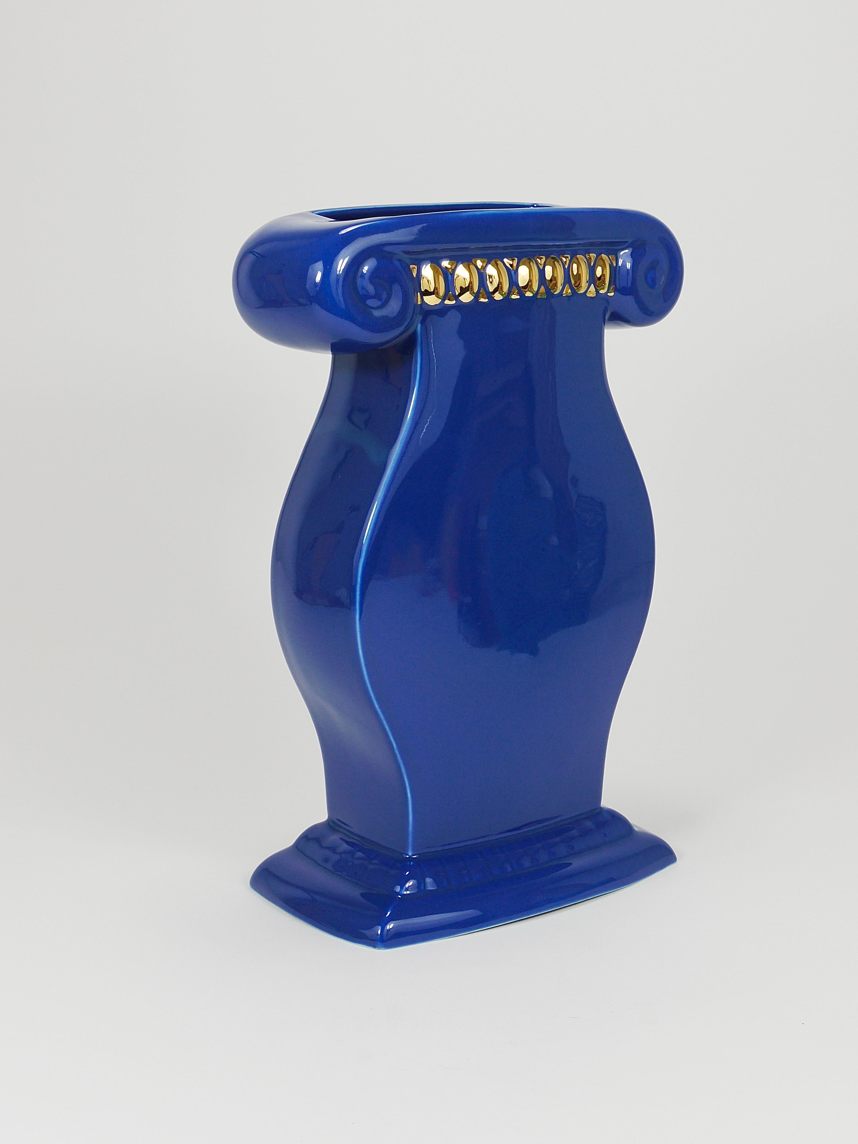 Céramique Grand vase postmoderne Memphis Design Heide Warlamis, collection Vienne, années 1980 en vente
