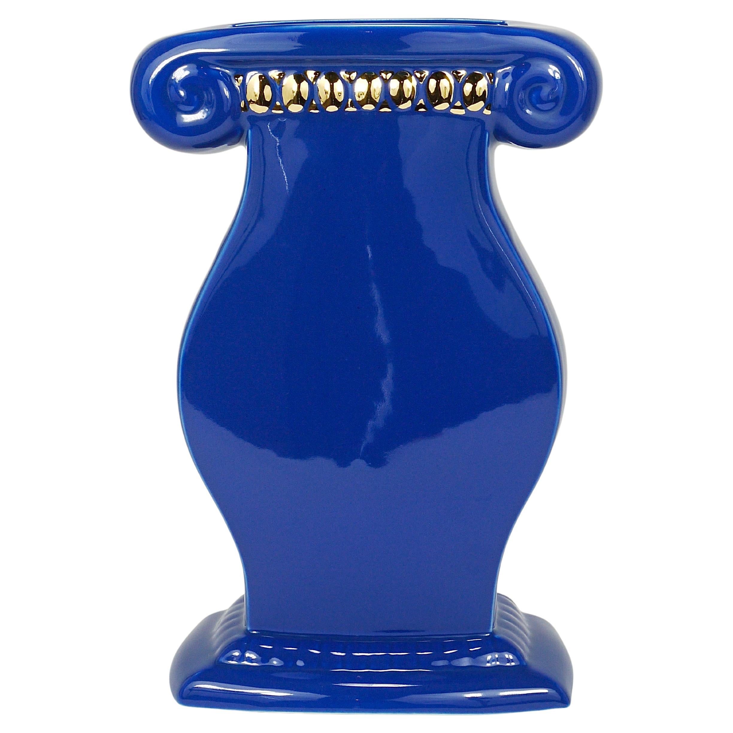 Heide Warlamis Postmodern Memphis Design Large Vase, Vienna Collection, 1980s