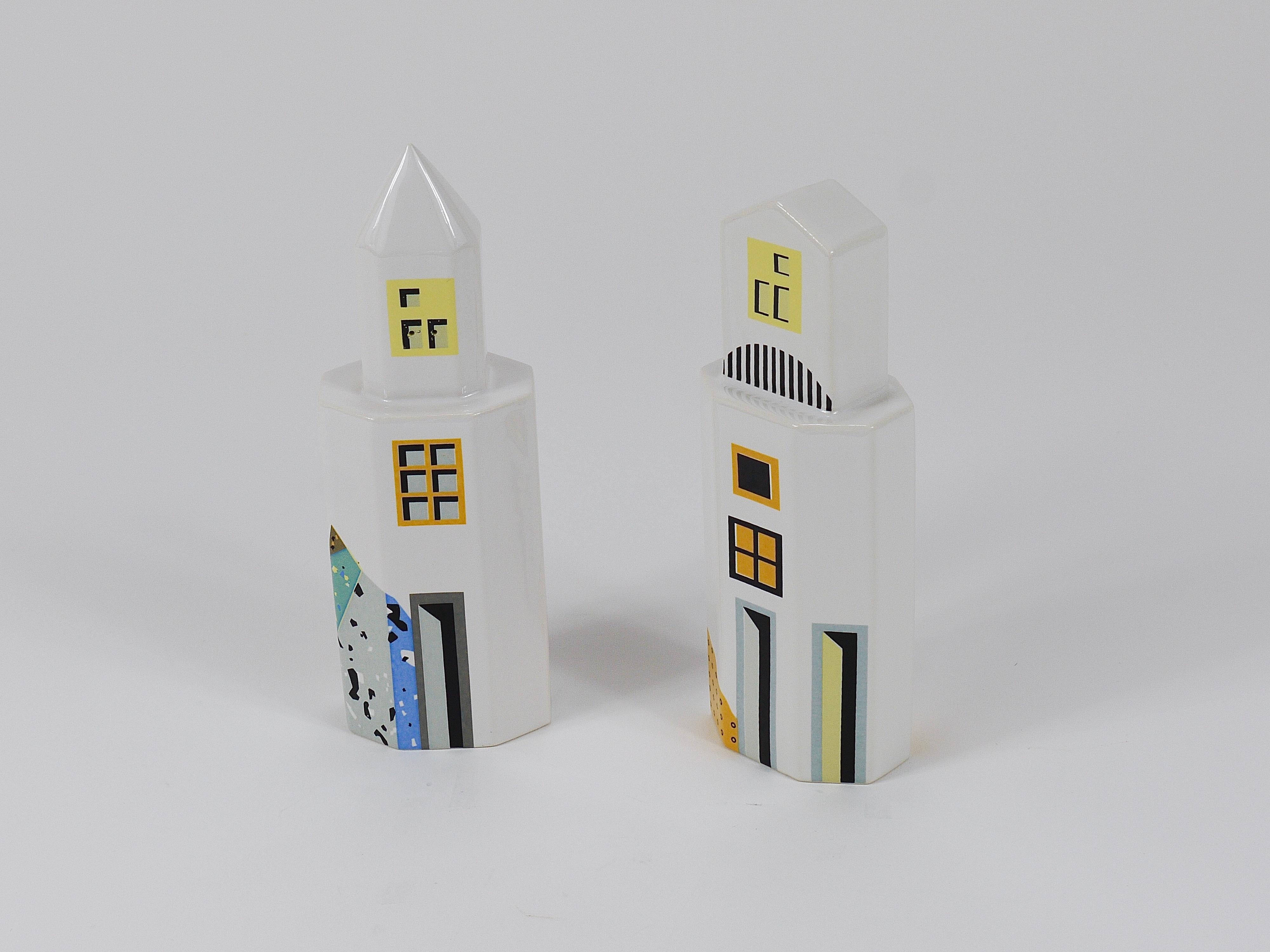 Heide Warlamis Salero Pimentero Rascacielos Postmoderno, Colección Viena 1990 Posmoderno en venta