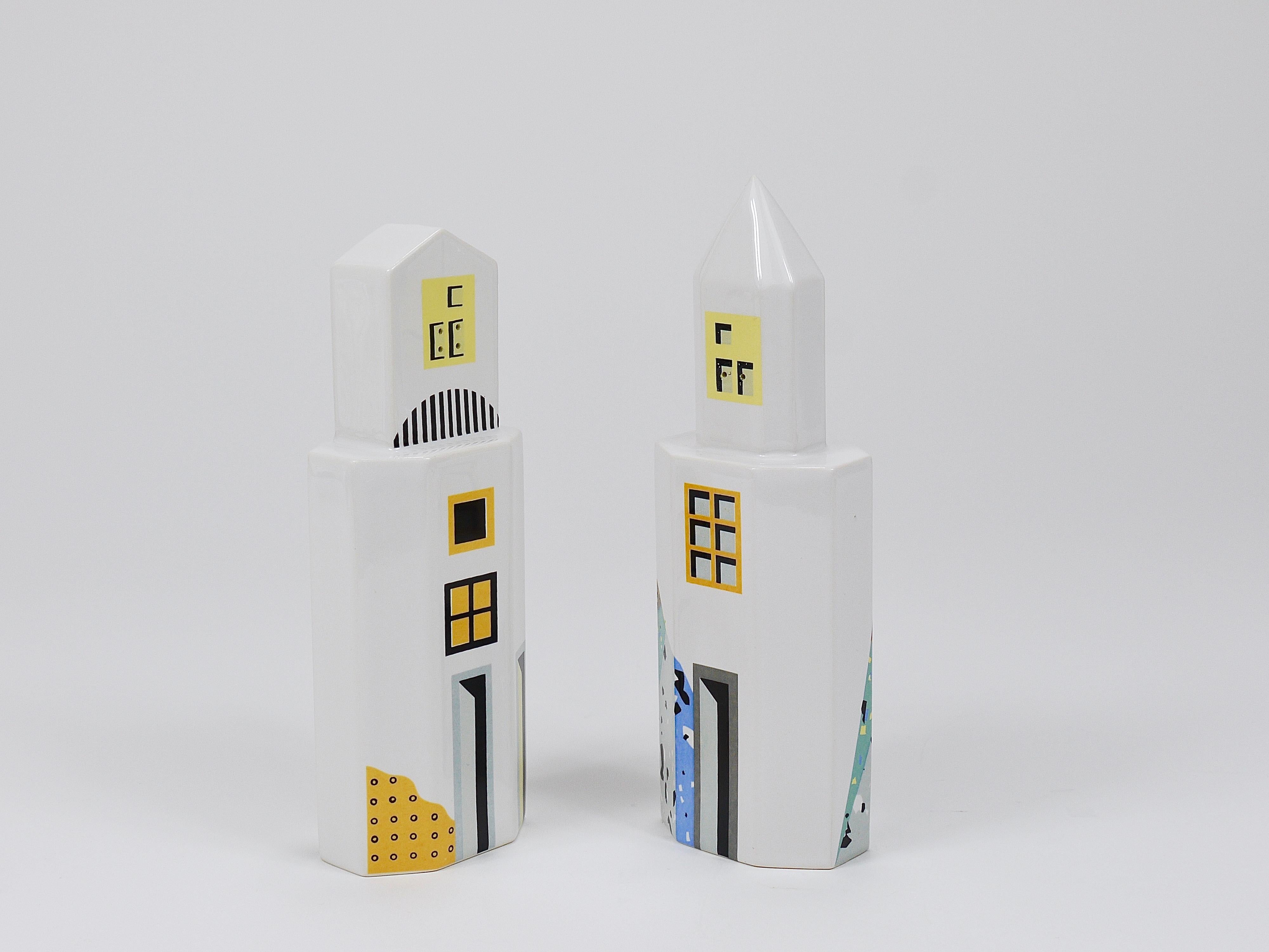 Heide Warlamis Salero Pimentero Rascacielos Postmoderno, Colección Viena 1990 en venta 1