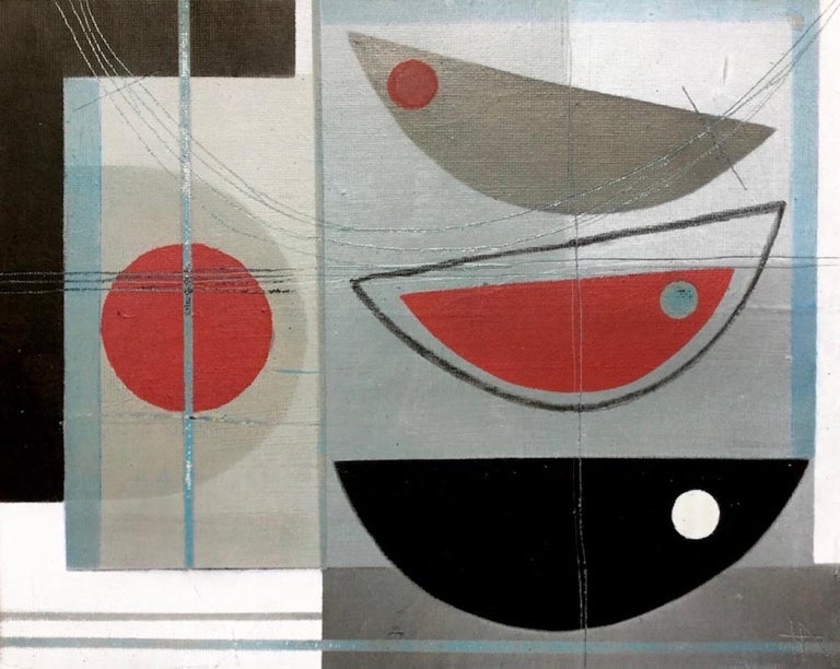 Heidi Archer – Noir et rouge is an original oil and acrylic abstract painting with charcoal on canvas board.

Inspired by the boats, equipment and ropes in around our local harbour and beach in south Devon. The patterns, shapes and designs are