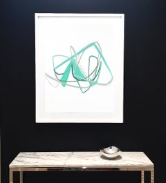 Air Drawing I (Mint), Painting, Acrylic on Paper