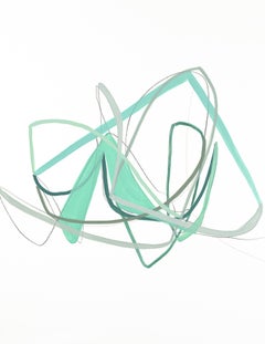 Air Drawing I (Mint), Painting, Acrylic on Paper