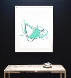 Air Drawing II (Mint), Painting, Acrylic on Paper