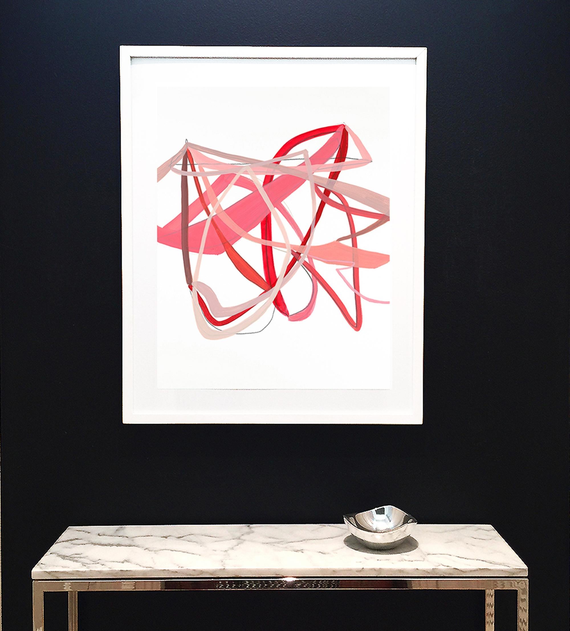 Nudo de amor I (Rojo), Pintura, Acrílico sobre papel - Painting de Heidi Carlsen-Rogers