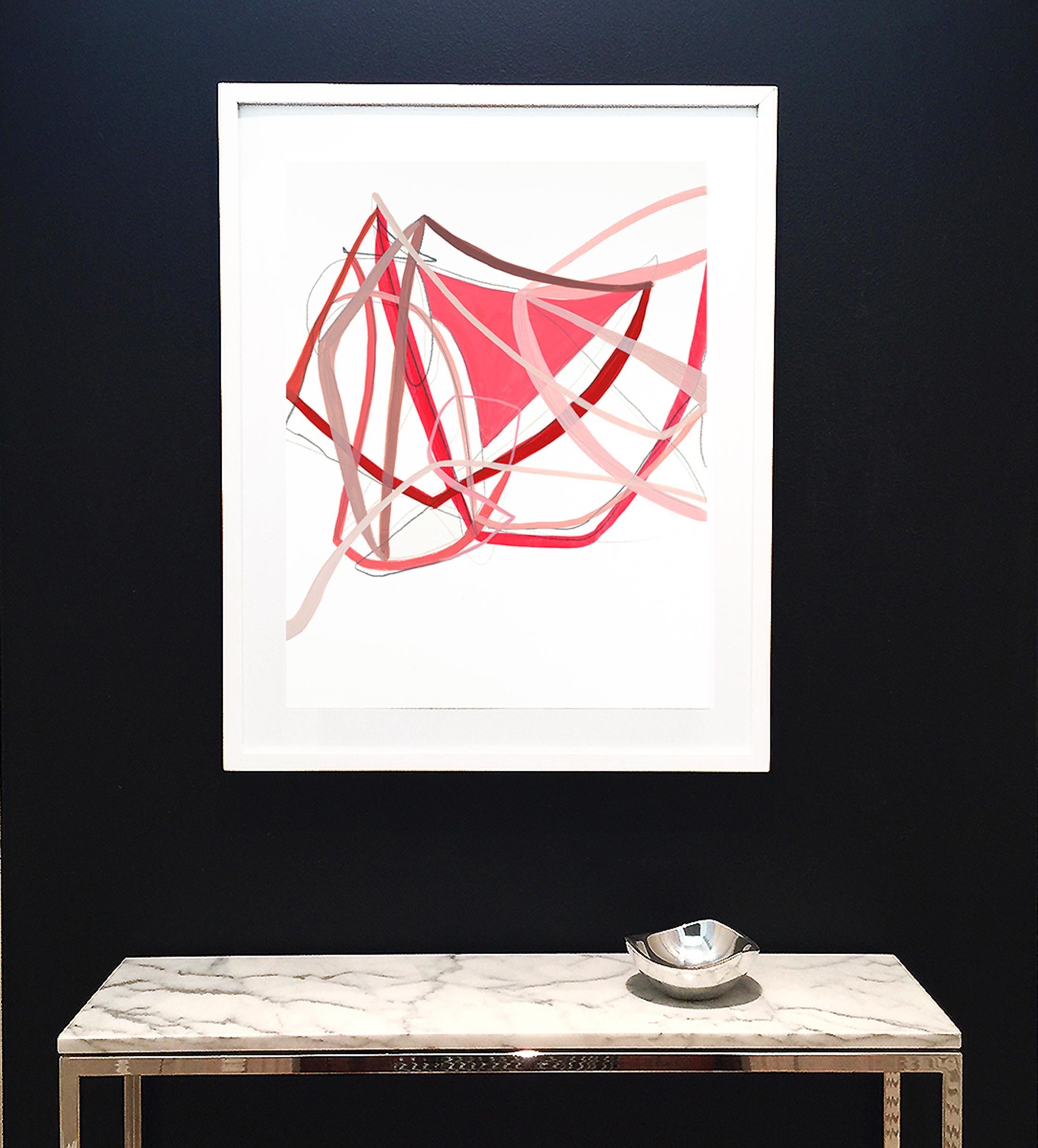 Nudo de amor II (Rojo), Pintura, Acrílico sobre papel - Painting de Heidi Carlsen-Rogers