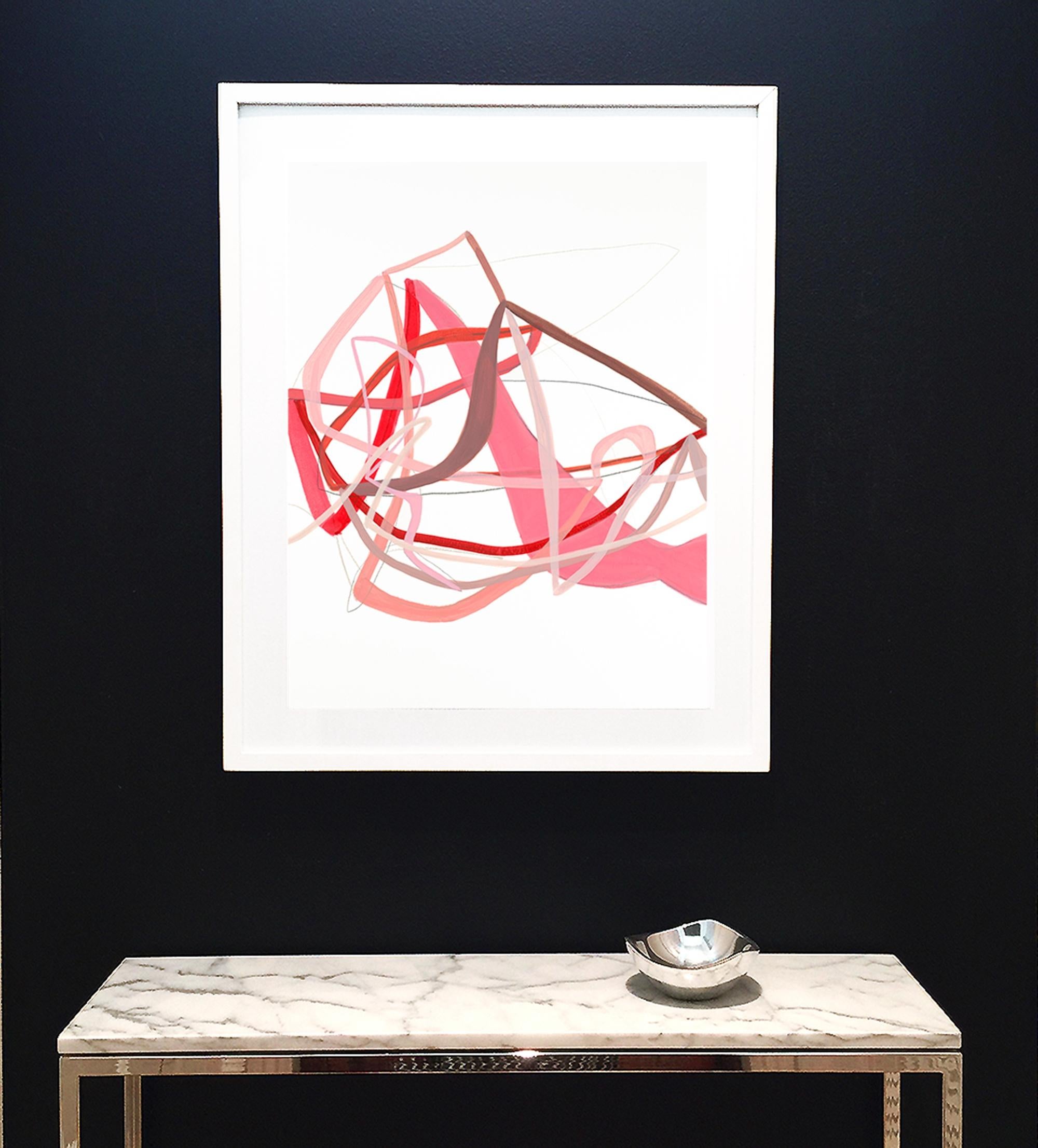 Nudo de amor III (Rojo), Pintura, Acrílico sobre papel - Painting de Heidi Carlsen-Rogers