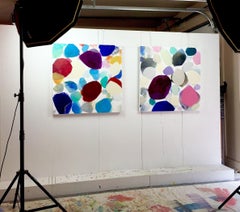 Petal Cascade III, Painting, Acrylic on Canvas