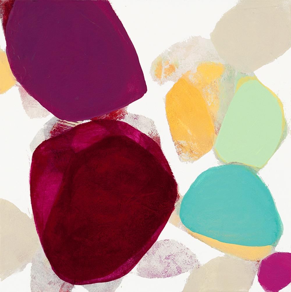Abstract Painting Heidi Carlsen-Rogers - Petite Petal I, peinture, acrylique sur toile