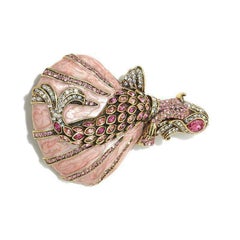 Heidi Daus Beauty from the Sea Enamel and Crystal Accented Mermaid Pin Brooch