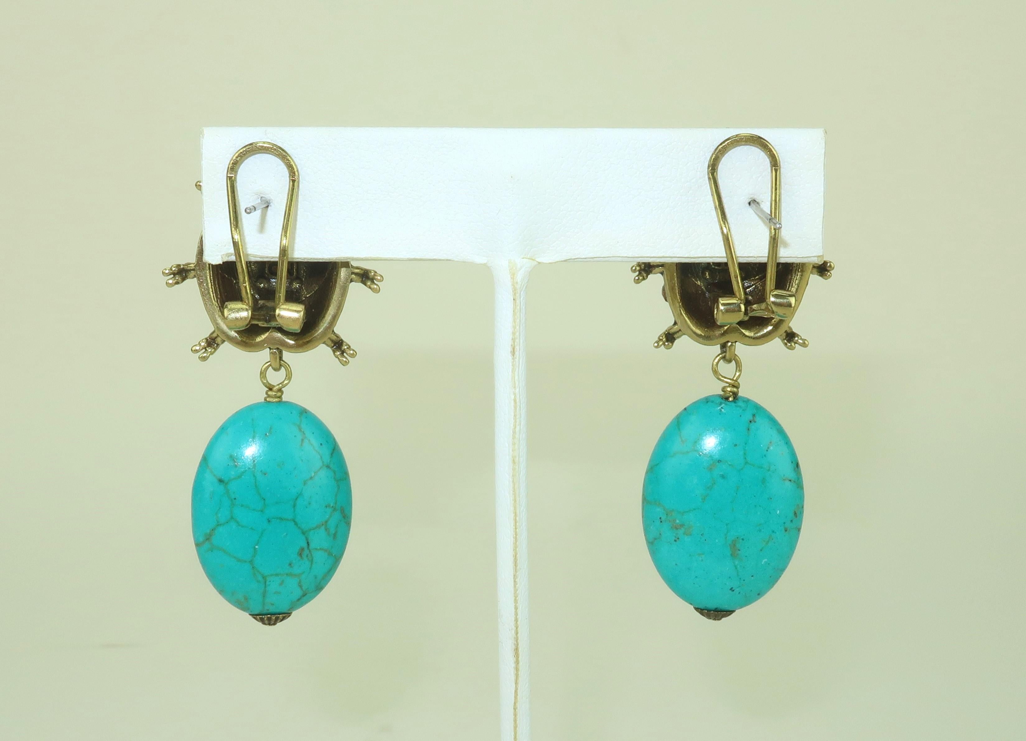 HEIDI DAUS ‘Critter Couture’ Ladybug Dangle Earrings In Good Condition For Sale In Atlanta, GA
