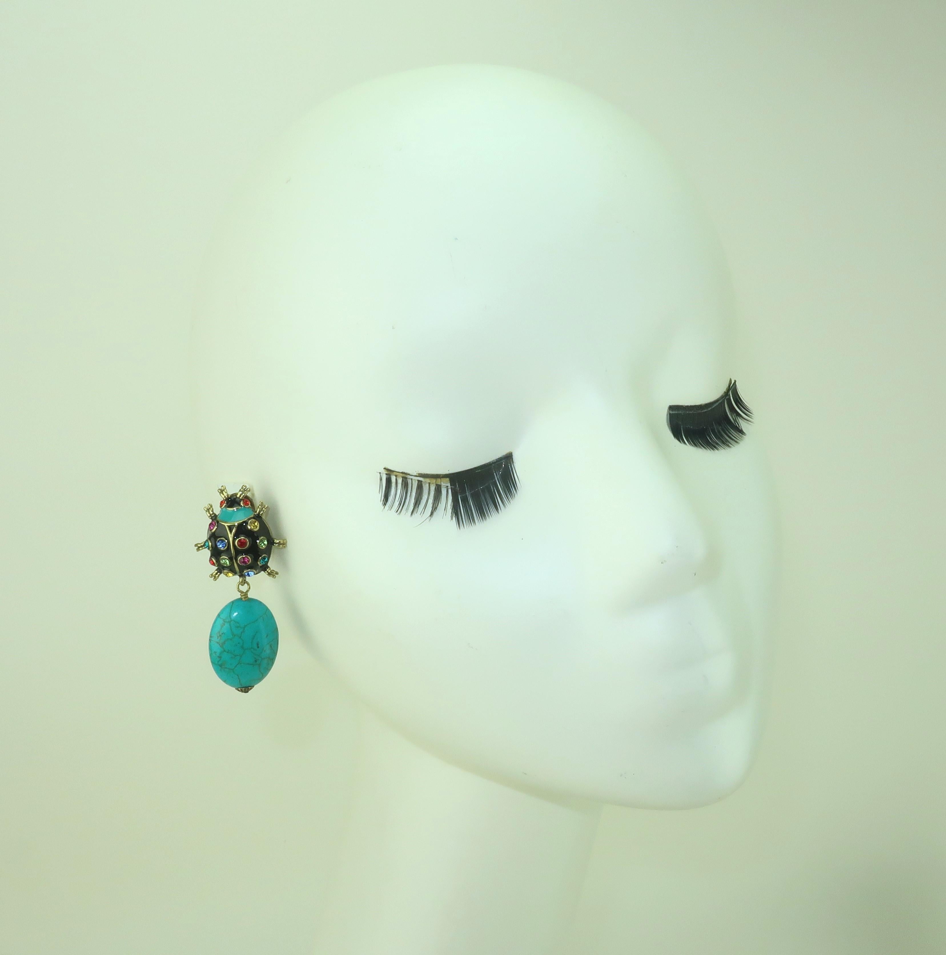 HEIDI DAUS ‘Critter Couture’ Ladybug Dangle Earrings For Sale 3
