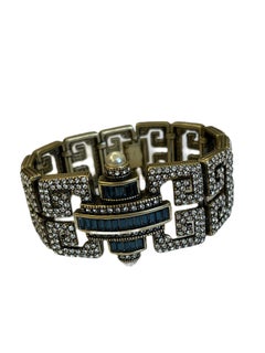 Heidi Daus Crystal Link Statement Bracelet Circa. 1990