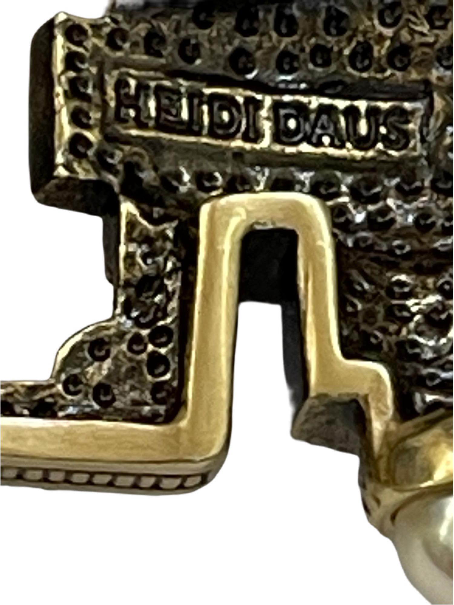 Art Deco Heidi Daus Crystal Link Statement Bracelet Circa. 1990 For Sale