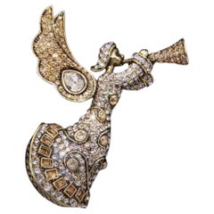 Heidi Daus Divine Messenger Angel Crystal Accented Pin Brooch