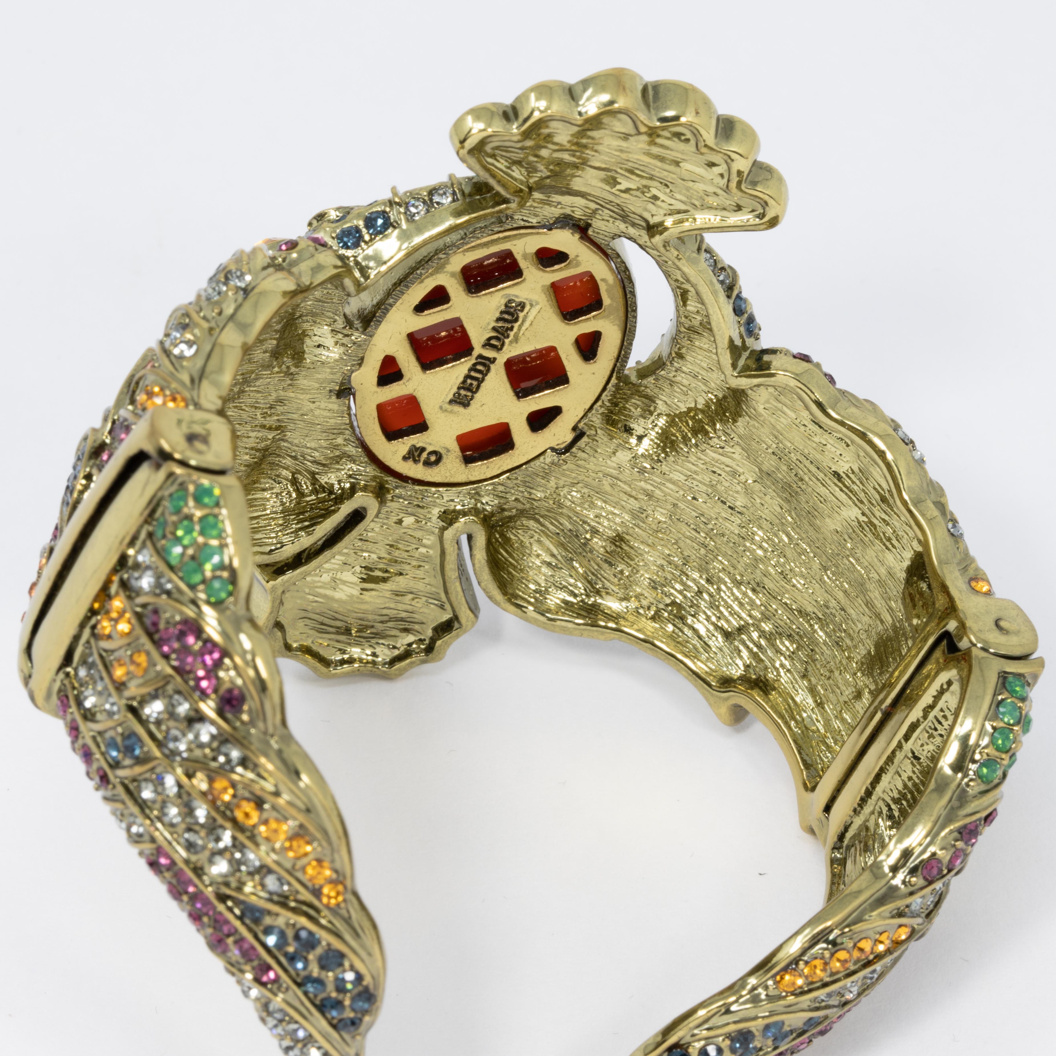 Women's or Men's Heidi Daus Mythical Allure Crystal Cuff Bracelet, Winged Scarab Design