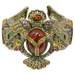 Heidi Daus Mythical Allure Crystal Cuff Bracelet, Winged Scarab Design