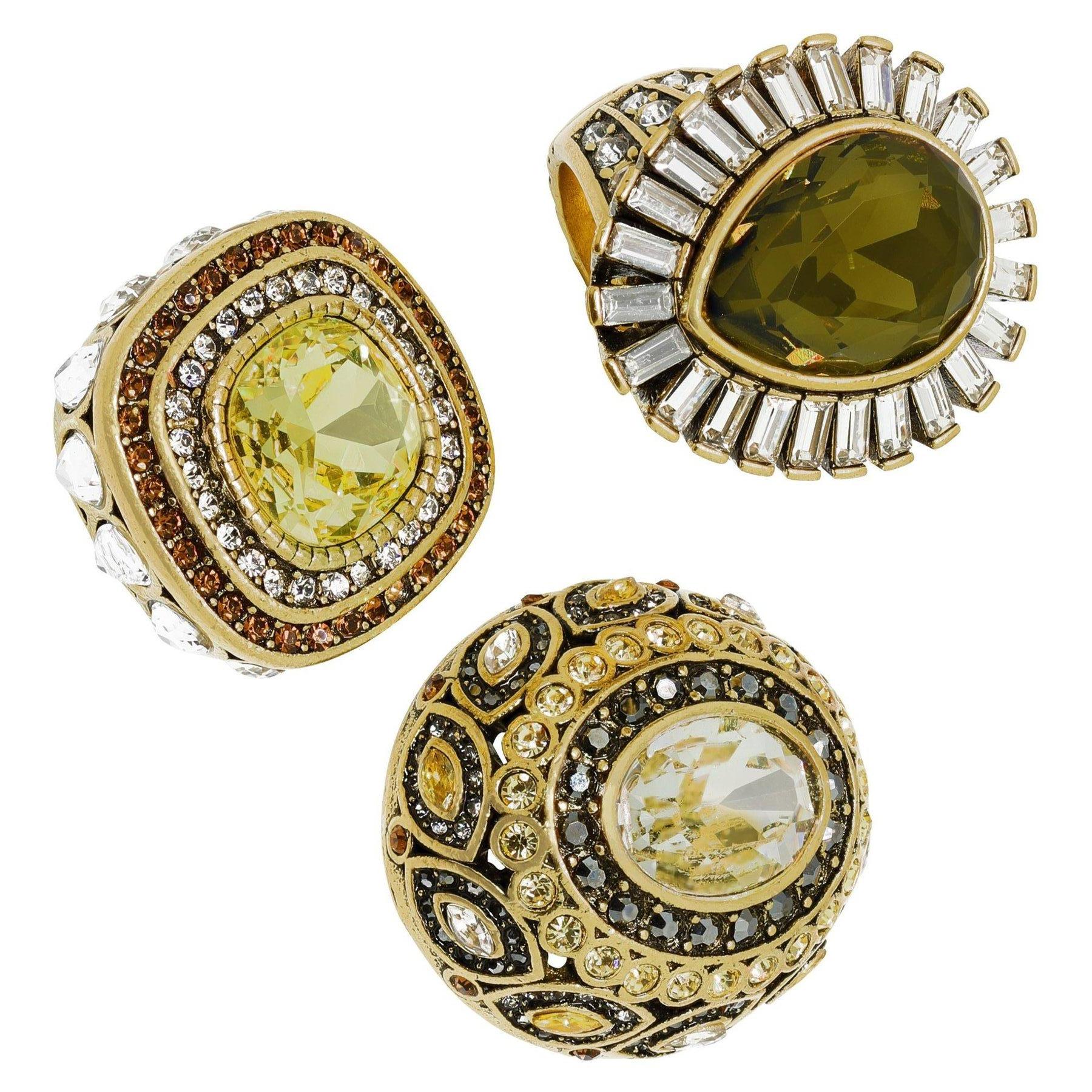 Heidi Daus Enchante Magnetic Ring Set of 3 Size 8 GOLD VERSION

Inspired by the self expression & opulence of the art deco era, Heidi's best selling 