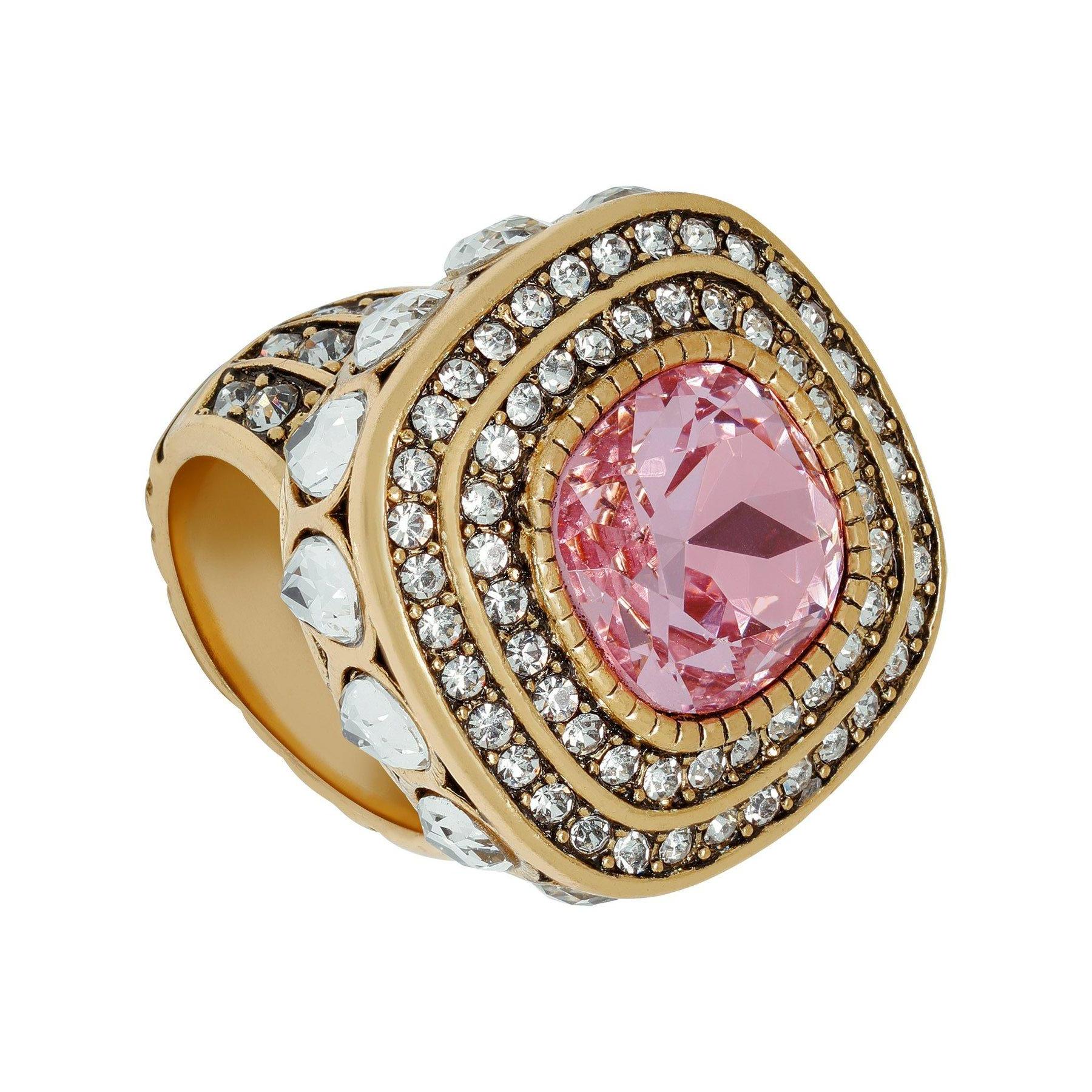Heidi Daus Enchante Magnetic Ring Set of 3 Pink Multi For Sale 2