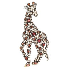 Heidi Daus Georgette Giraffe Crystal Accented Pin Brooch
