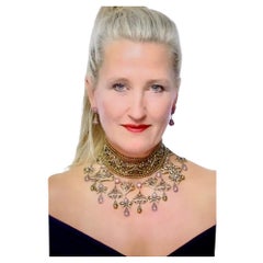 Heidi Daus Seducente fantasia d'oro Collana di perline con pendaglio SWAROVSKI RARA